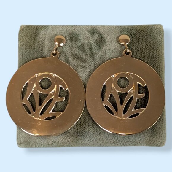 Wells Jewelry - V. Wells HGE "Karatclad" LOVE Earrings